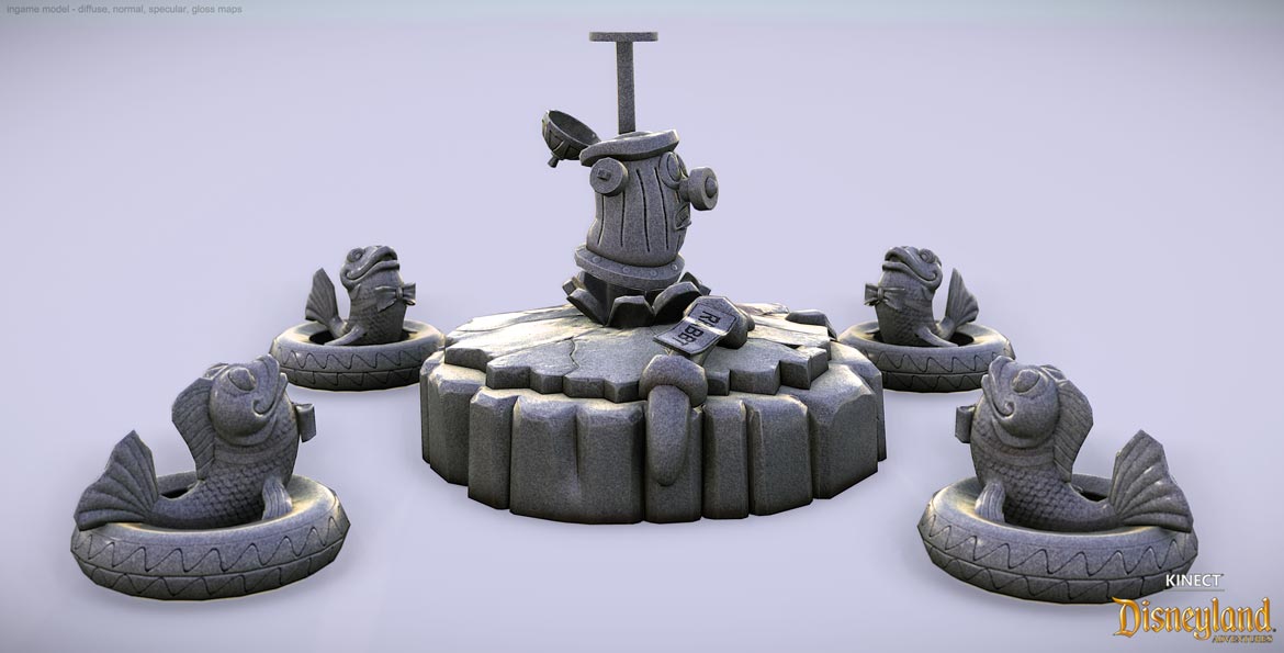 Roger Rabbit Fountain high poly sculpt