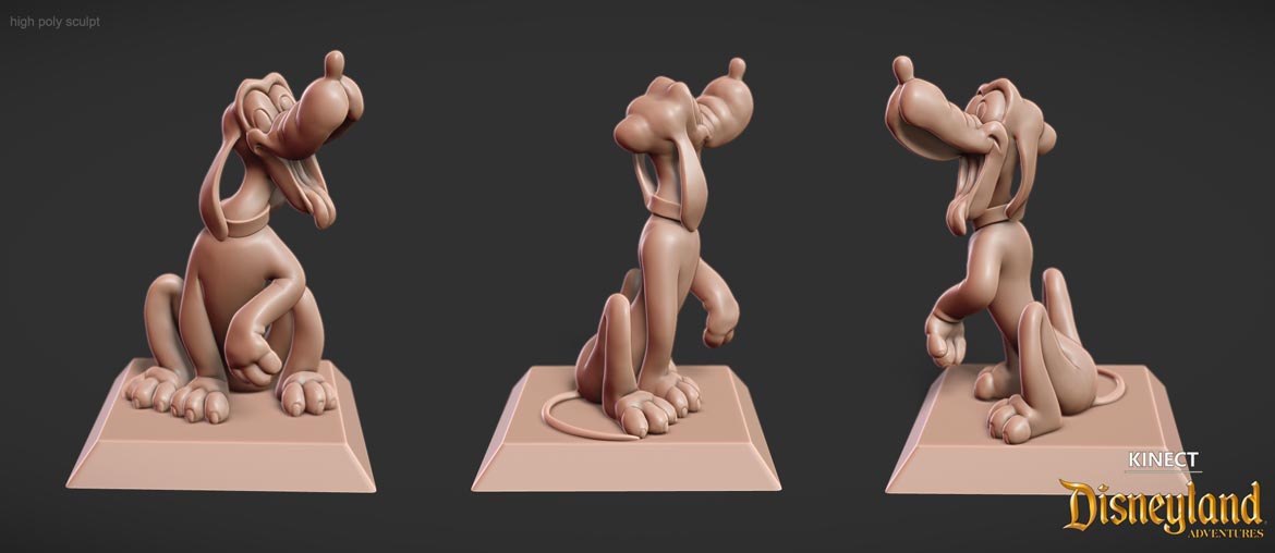 pluto high poly sculpt