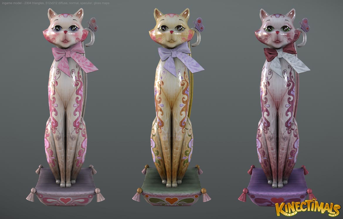 Kinectimals - low poly cats