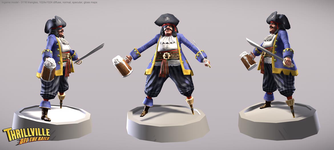 Captain model - low poly