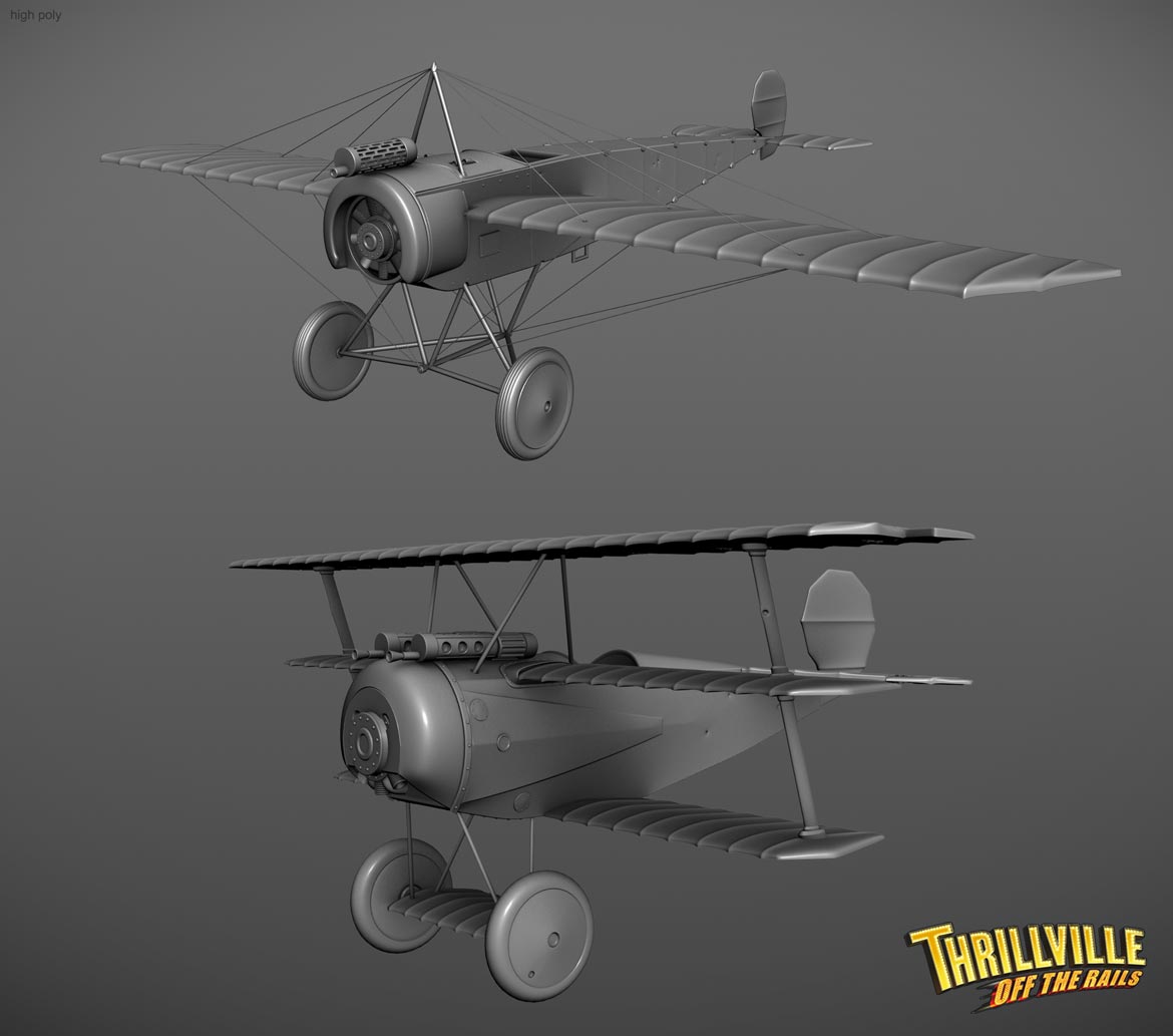 high poly plane