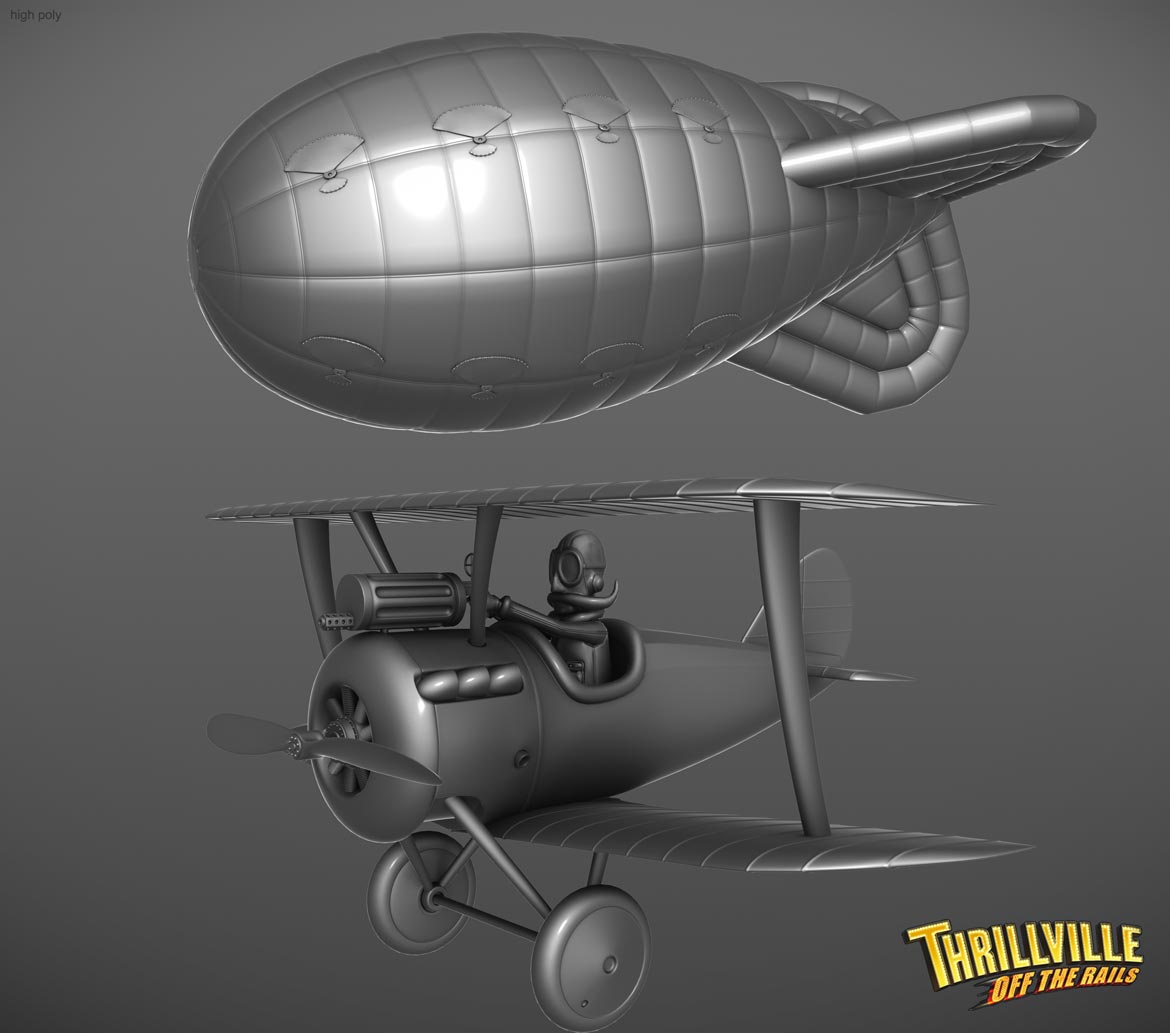 high poly plane